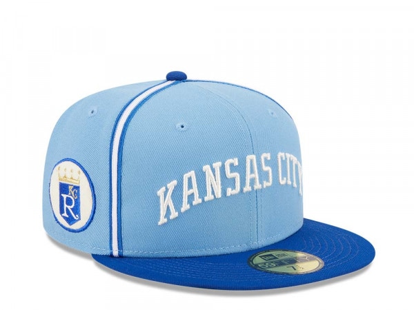 New Era Kansas City Royals Powder Blues Sky Throwback Edition 59Fifty Fitted Cap
