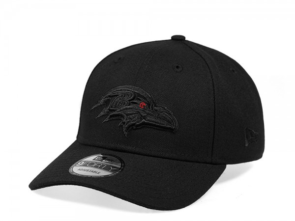 New Era Baltimore Ravens All Black 9Forty Strapback Cap